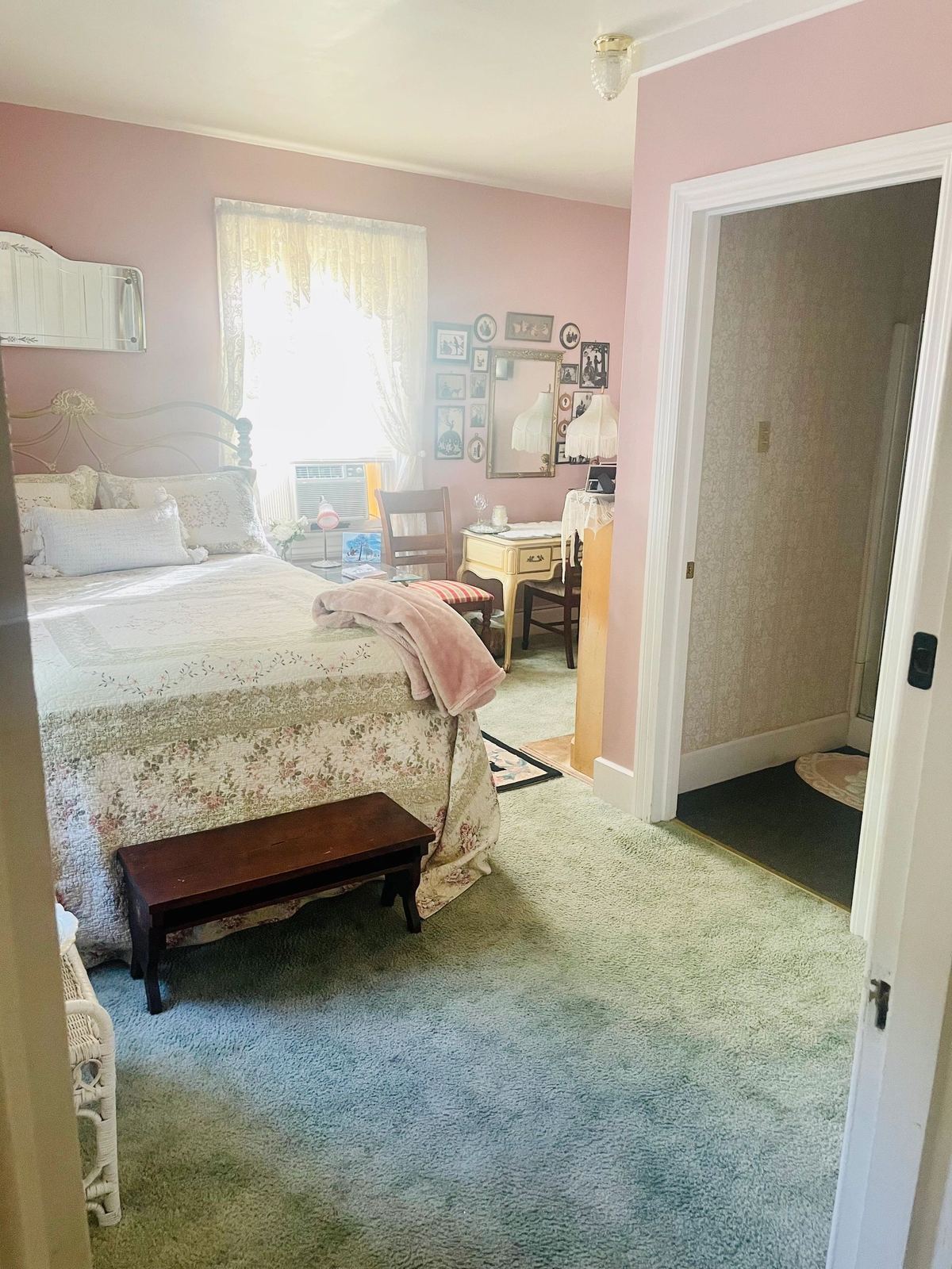 Dream Room with floral quilt